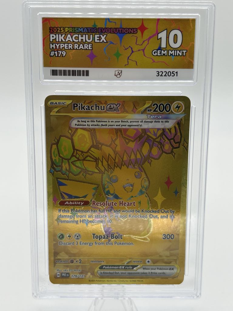 Pikachu Ex | 179/131 | Prismatic Evolutions | ACE | Grade 10
