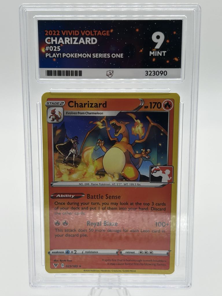 Charizard | 025/185 | Vivid Voltage *PLAY! Series* | ACE | Grade 9