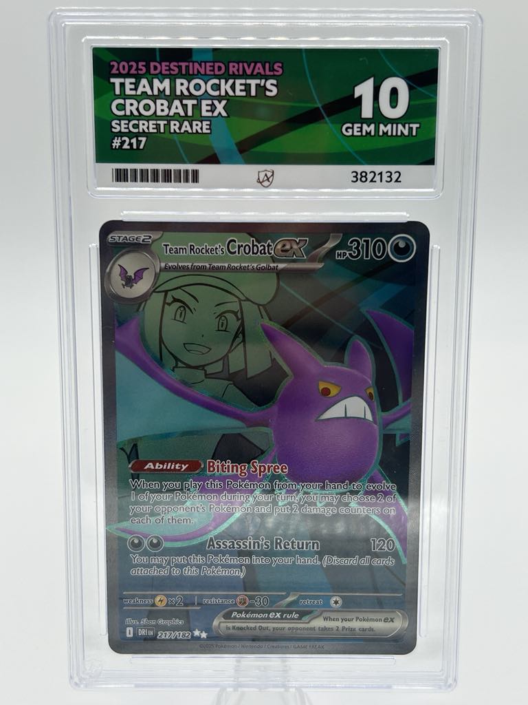 Team Rocket's Crobat Ex | 217/182 | Destined Rivals | ACE | Grade 10