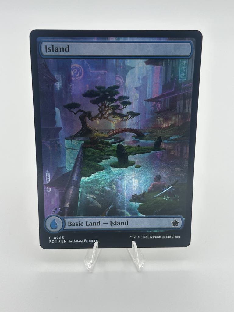 Basic Land - Island (Holo) | MTG | Foundations | Raw | NM