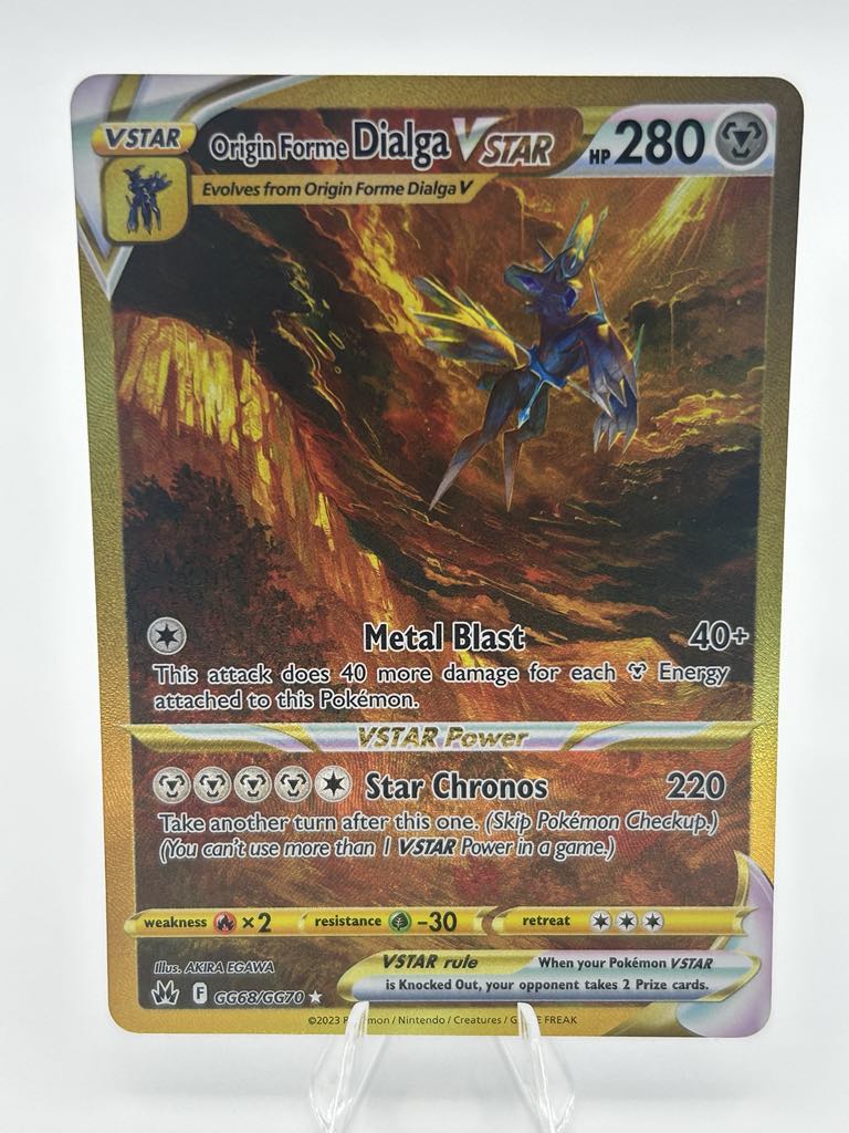 Origin Forme Dialga V Star (Holo) | GG68/GG70 | Crown Zenith | Raw | EX