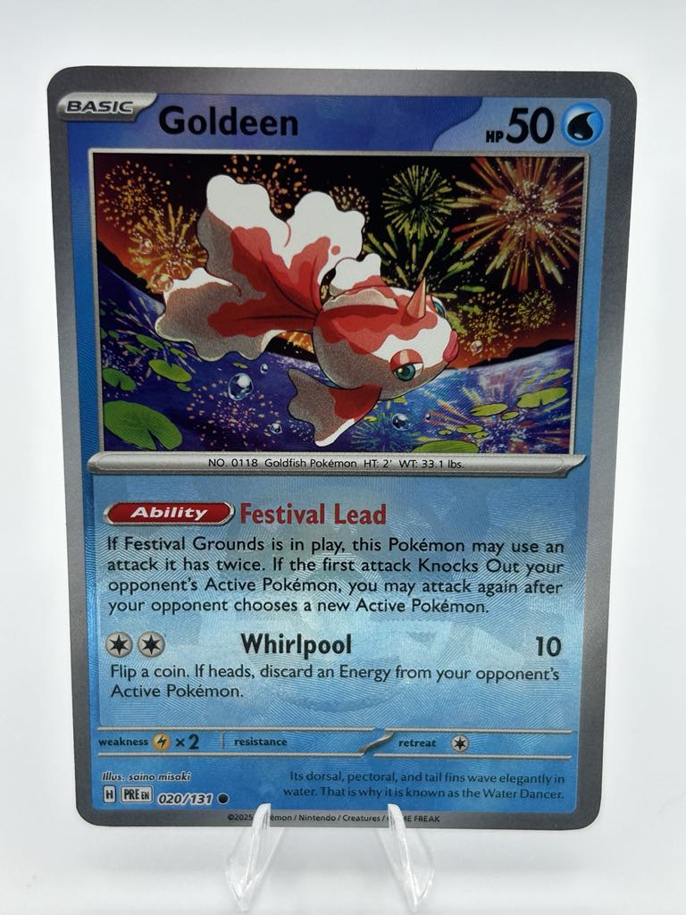 Goldeen - Masterball (Holo) | 20/131 | Prismatic Evolutions | Raw | NM