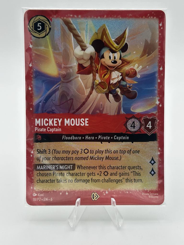 Mickey Mouse - Pirate Captain (Foil) | Lorcana | PROMO | Sealed