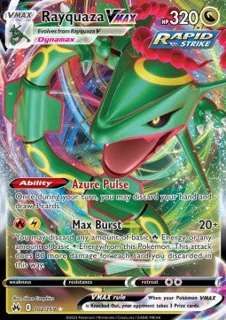 Single | Sword & Shield | Crown Zenith | Rayquaza VMAX | 102/159 | ENG