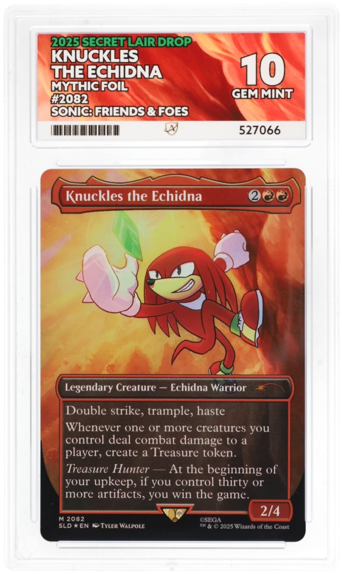 MTG | 2025 Secret Lair Drop | Knuckles The Echidna | Mythic Rare | 2082 | ACE | Grade 10