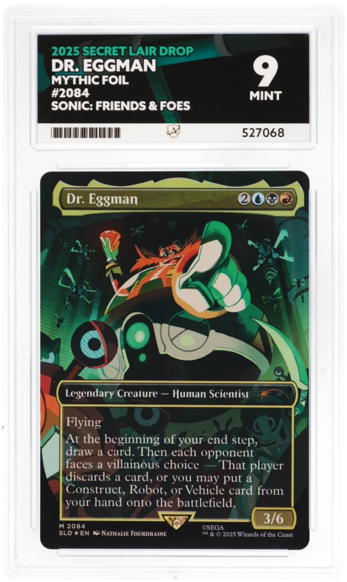 MTG | 2025 Secret Lair Drop | Dr. Eggman | Mythic Rare | 2084 | ACE | Grade 9