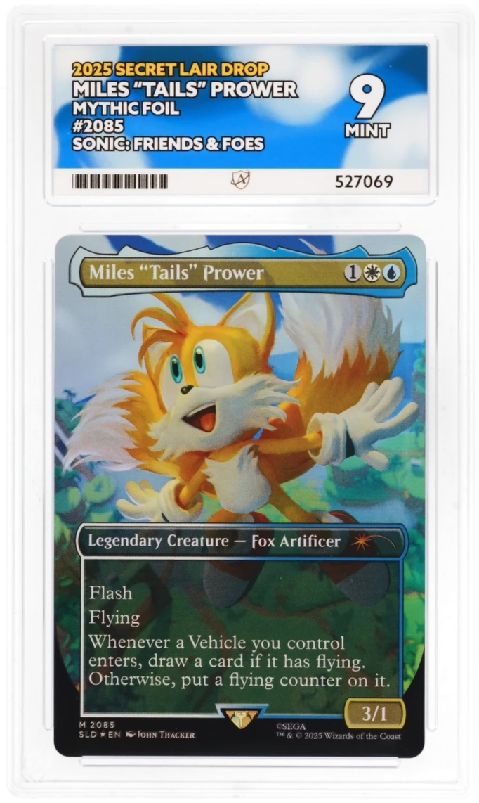 MTG | 2025 Secret Lair Drop | Miles "Tails" Prower | Mythic Rare | 2085 | ACE | Grade 9
