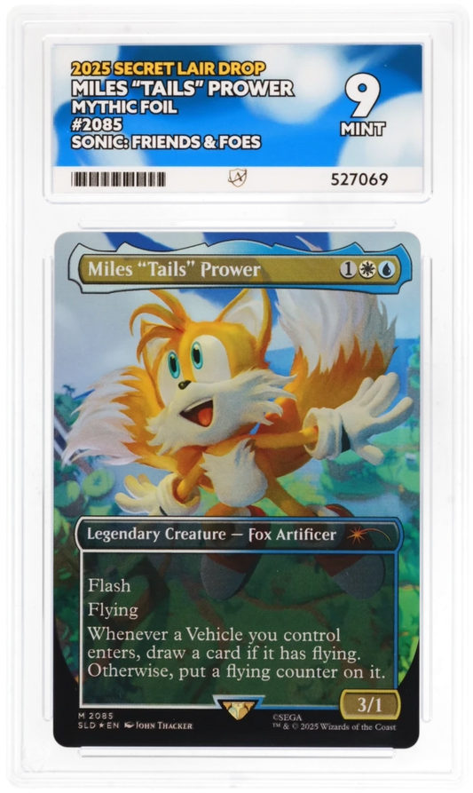 MTG | 2025 Secret Lair Drop | Miles "Tails" Prower | Mythic Rare | 2085 | ACE | Grade 9