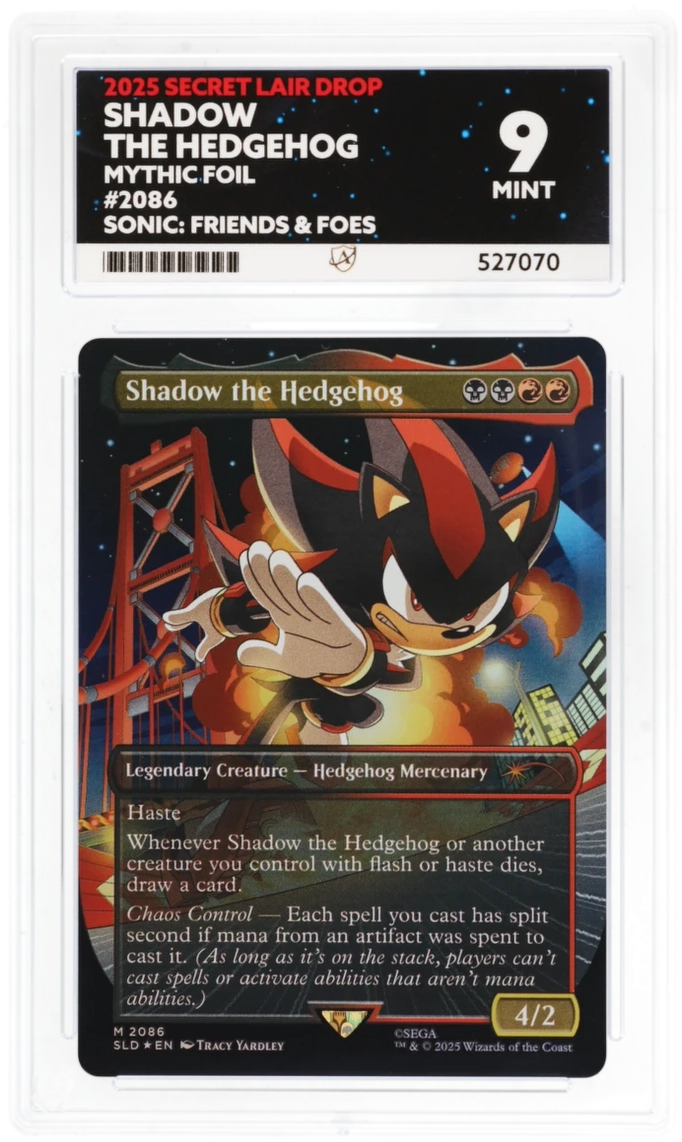 MTG | 2025 Secret Lair Drop | Shadow The Hedgehog | Mythic Rare | 2086 | ACE | Grade 9