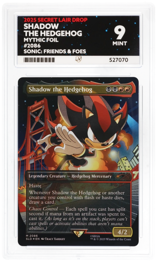 MTG | 2025 Secret Lair Drop | Shadow The Hedgehog | Mythic Rare | 2086 | ACE | Grade 9