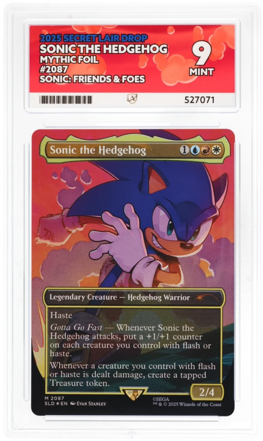 MTG | 2025 Secret Lair Drop | Sonic The Hedgehog | Mythic Rare | 2087 | ACE | Grade 9