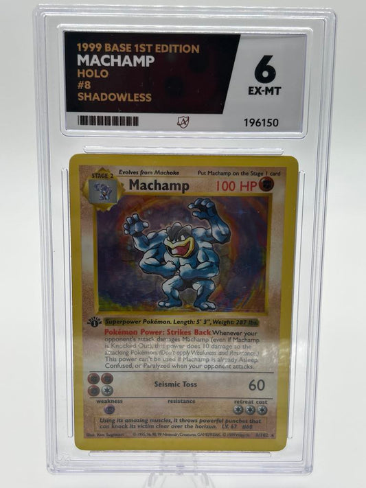 Machamp (Holo) | 8/102 | Base Set *1st Edition* | ACE | Grade 6