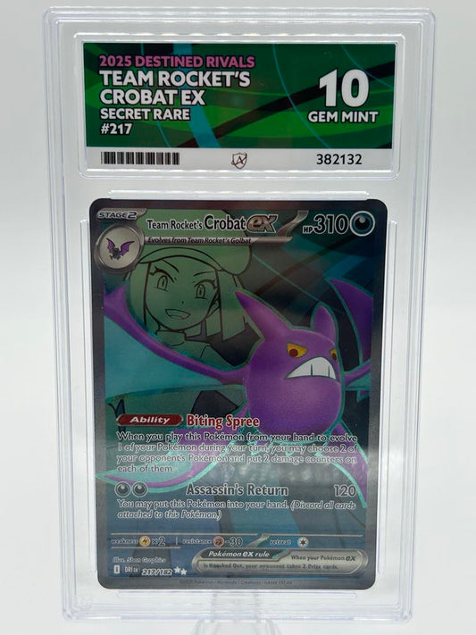 Team Rocket's Crobat Ex | 217/182 | Destined Rivals | ACE | Grade 10