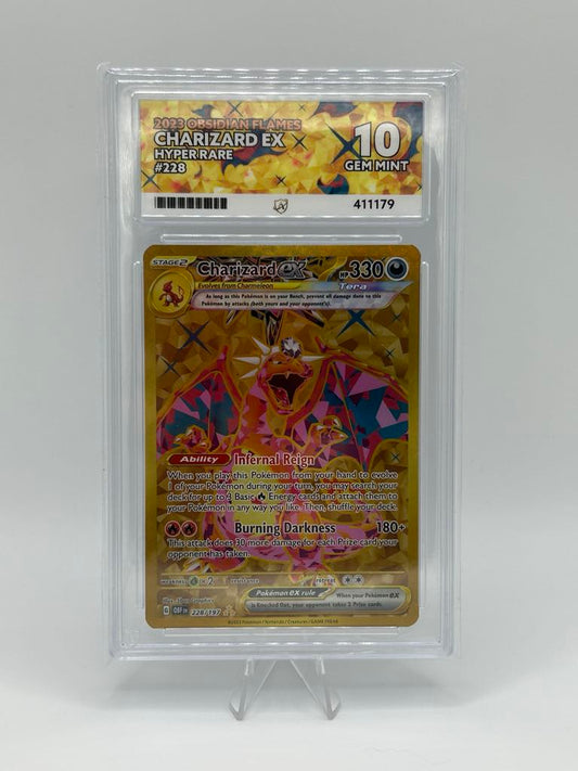 Charizard Ex | 228/197 | Obsidian Flames | ACE | Grade 10