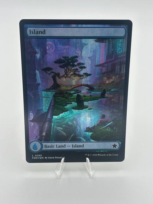 Basic Land - Island (Holo) | MTG | Foundations | Raw | NM