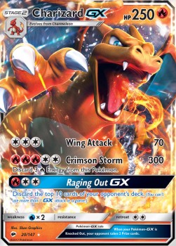 Single | Sun & Moon | Burning Shadows | Charizard GX | 20/147 | ENG