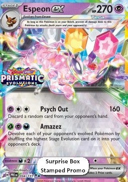 Single | Scarlet & Violet | Prismatic Evolutions (STAMPED PROMO) | Espeon | 034/131 | ENG