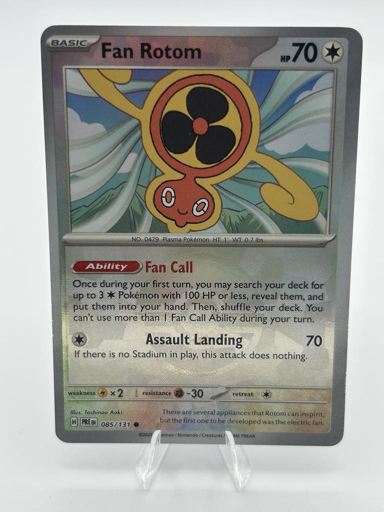 Fan Rotom - Pokeball (Holo) | 85/131 | Prismatic Evolutions | Raw | NM