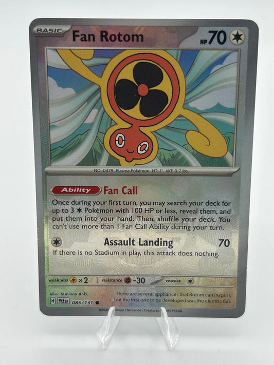 Fan Rotom - Pokeball (Holo) | 85/131 | Prismatic Evolutions | Raw | NM