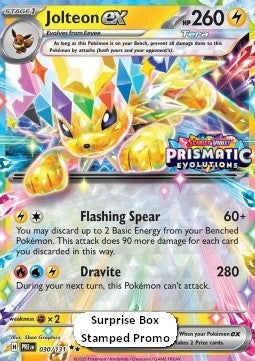 Single | Scarlet & Violet | Prismatic Evolutions (STAMPED PROMO) | Jolteon | 030/131 | ENG