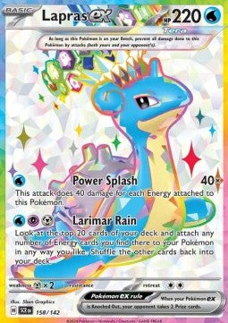 Single | Scarlet & Violet | Stellar Crown | 158/142 | Lapras ex | ENG
