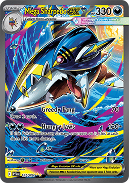 Single | Mega Evolution | Phantasmal Flames | 127/094 | Mega Sharpedo ex | ENG