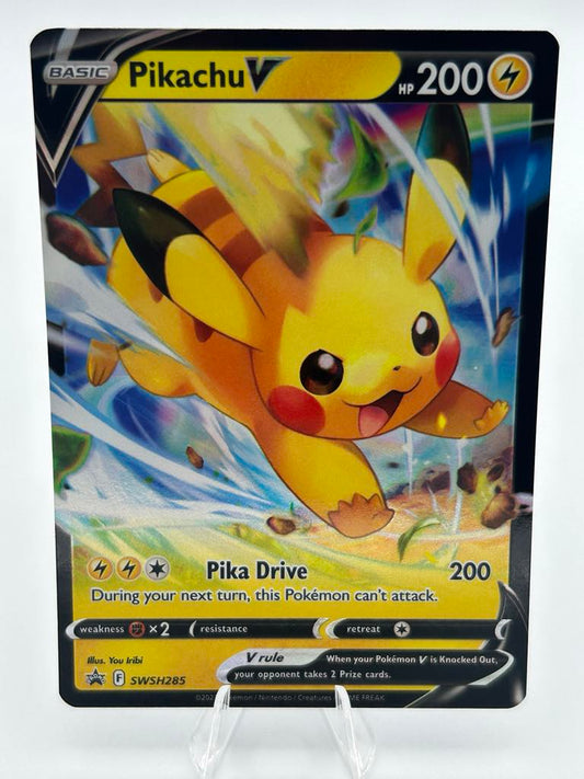 Pikachu V | SWSH285 | Black Star Promo | Raw | NM