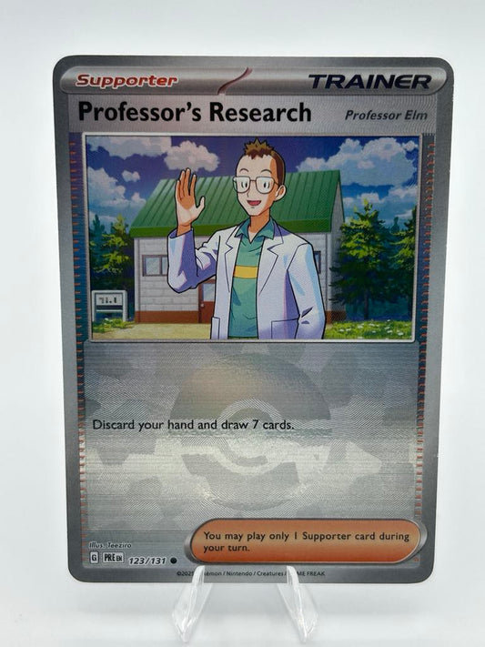 Professor's Research - Pokeball (Holo) | 123/131 | Prismatic Evolutions | Raw | NM
