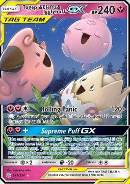 Single | Sun & Moon | Cosmic Eclipse | Togepi & Cleffa & Igglybuff GX | 143/236 | ENG